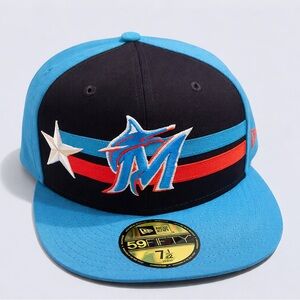 Men's Miami Marlins New Era 2024 MLB All-Star Game 9FIFTY fitted hat size 7 1/2